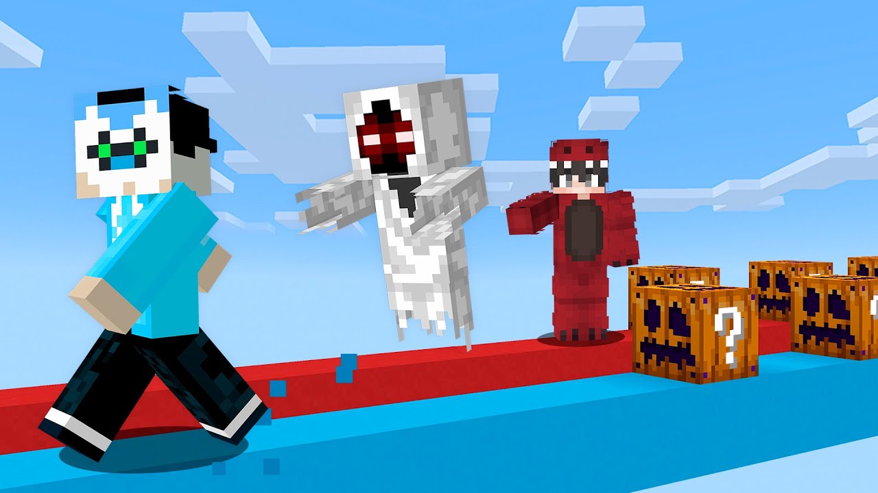 Vals Spelen In Een Horror Luckyblock Race