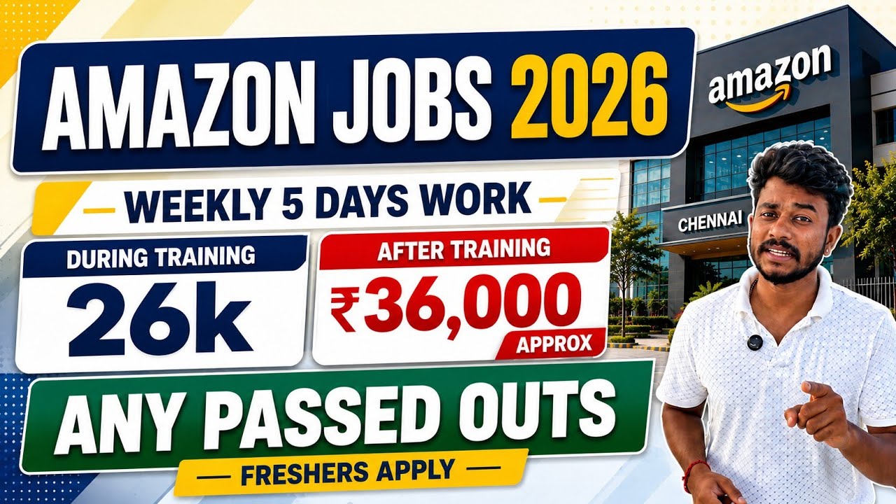 5 Days Work [Weekly] &diams;️Amazon Jobs 2026 | Amazon Off Campus Hiring 2026 | Freshers Apply | JFYT
