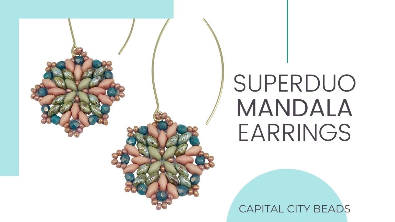 Серьги Superduo Mandala