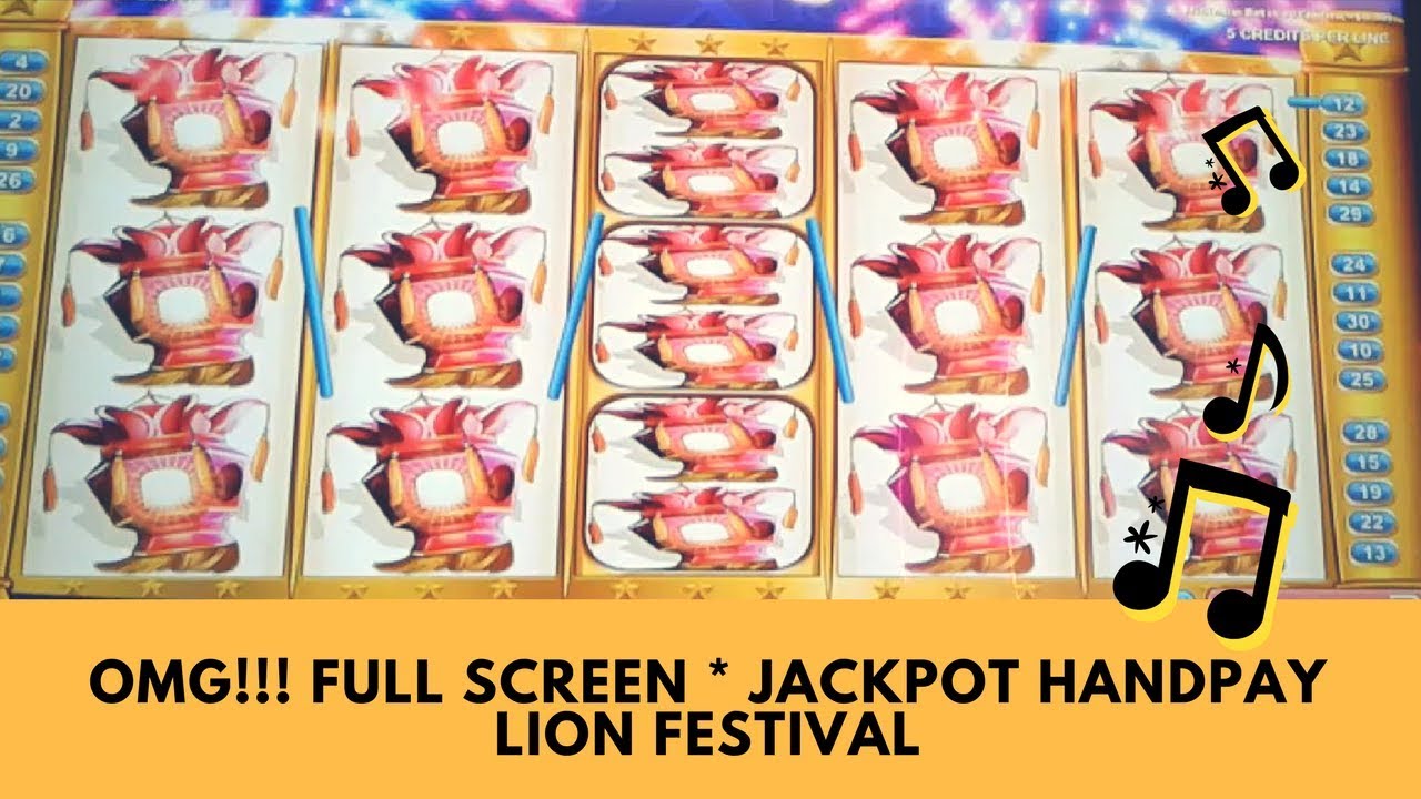 OMG!!! FULL SCREEN * JACKPOT HANDPAY * MAX BET ON LION FESTIVAL * KONAMI GAME - SunFlower Slots