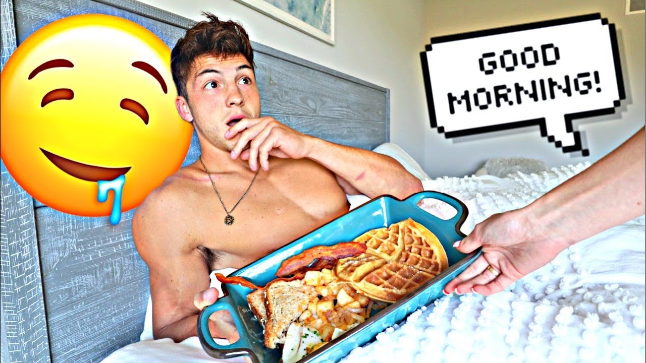 SERVING MY FIANCE BREAKFAST WHILE WEARING NO CLOTHES... *CUTE REACTION*