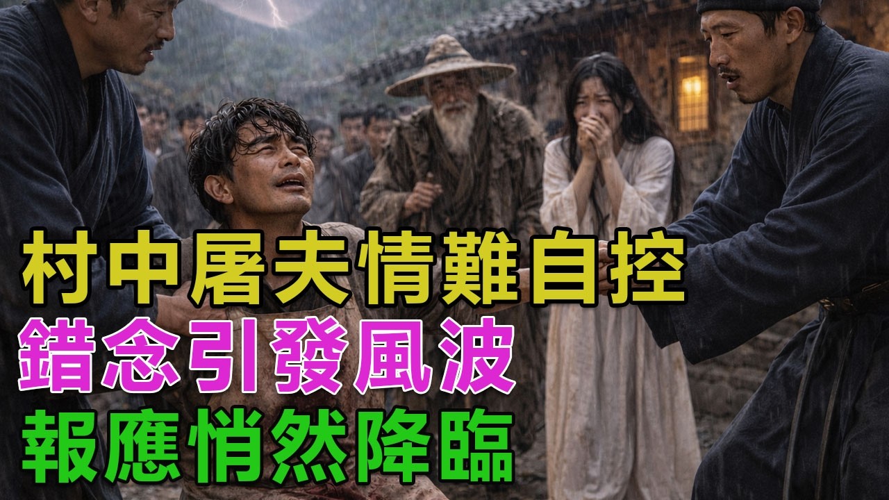 民間故事：村中屠夫情難自控，錯念引發風波，報應悄然降臨