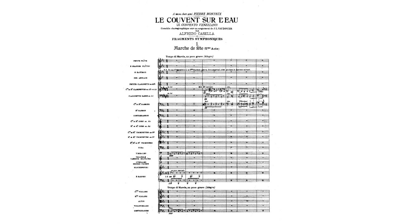Alfredo Casella – Le Couvent sur l'eau (Il convento veneziano)