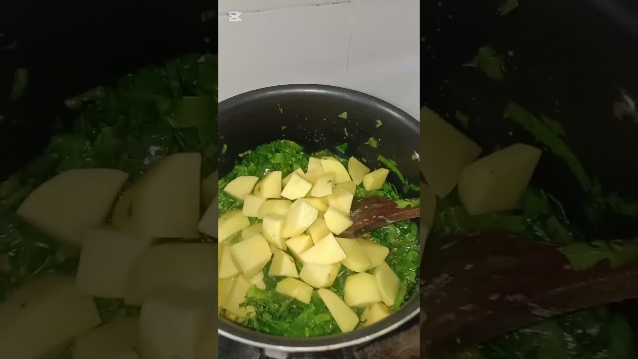 Alu Palak . Nimrah'z recipes.