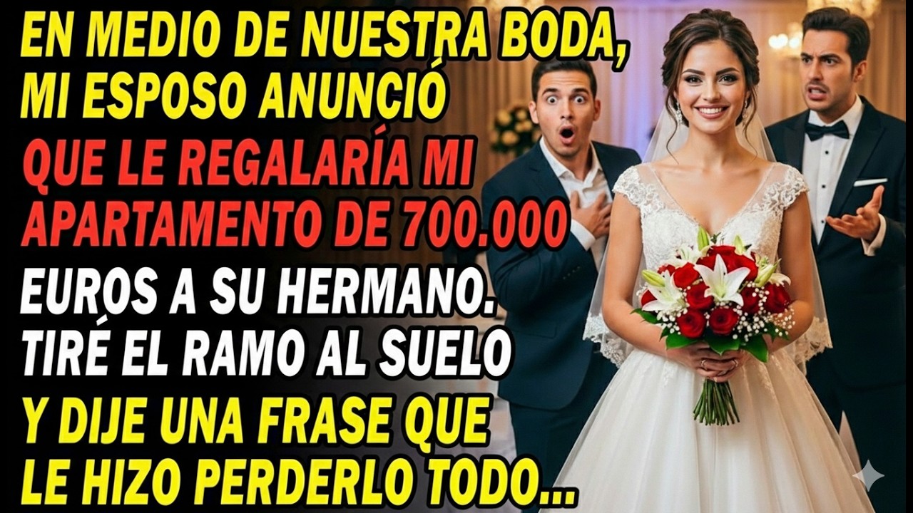 En La Boda💍Mi Marido Exigió Mi🏡Piso De 700.000€ Para Su Hermano. Lancé El Ramo Y Dije Una Frase...🤫⁉