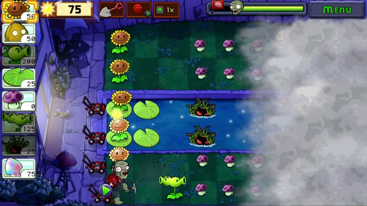 Plants vs Zombies - Android Gameplay | Adventure | Fog | Level 6