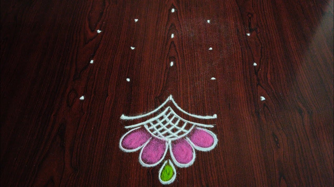 2 beautiful daily kolams (5×3) dot's...