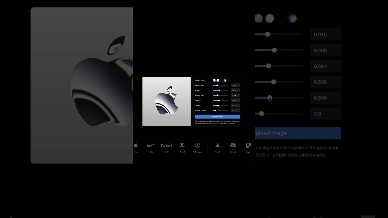 Open Source 3D liquid style logo maker ALERT. 100% free.   