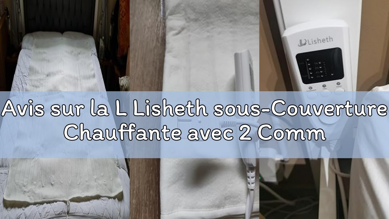 Avis sur la L Lisheth sous-Couverture Chauffante avec 2 Commandes 140x160cm, Polyester, Grande Couve