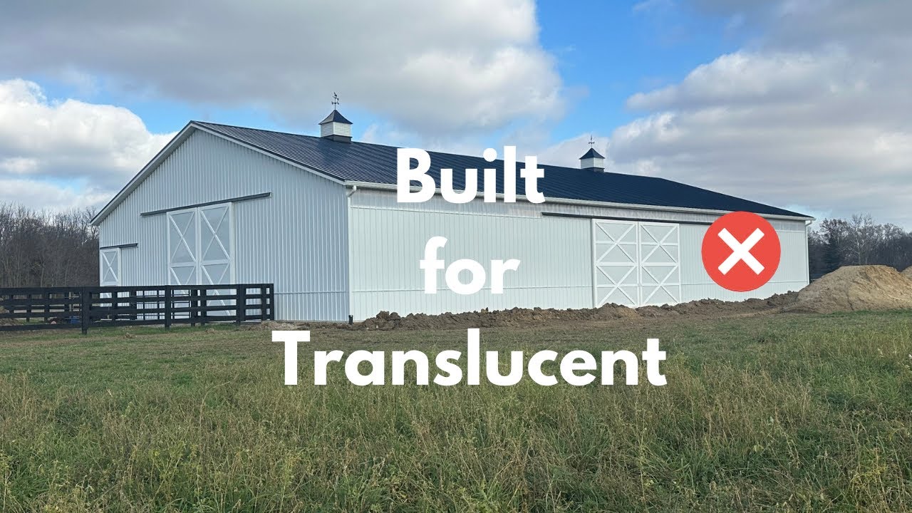 Built for natural sunlight: 60x100 pole barn designed with translucent panels on eaves.. | Barn Ohio