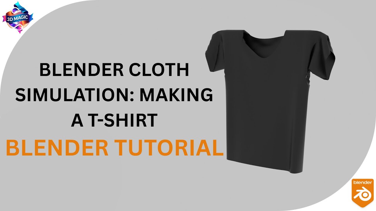 Blender Cloth Simulation: Making a T-Shirt #blender3d #tshirt #blender