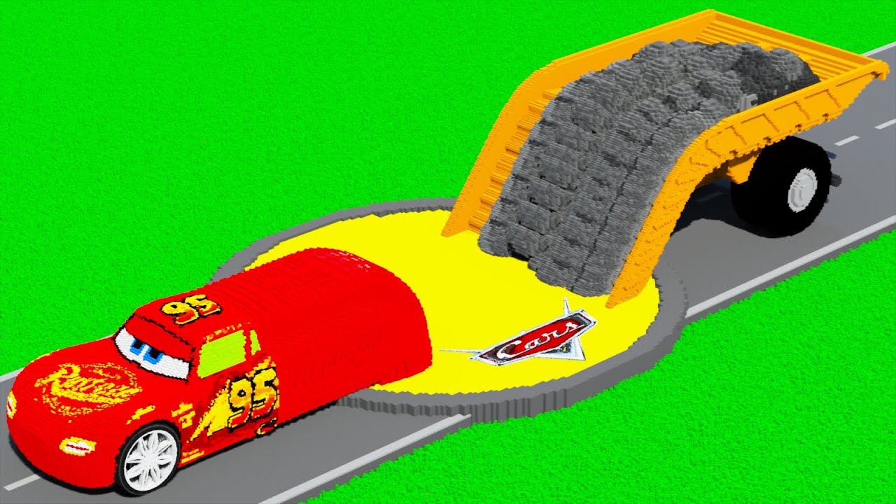 TESTING LONG CARS vs MCQUEEN PORTAL | Teardown