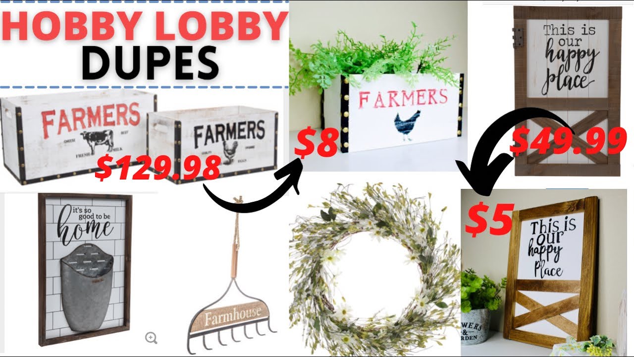 DIY Hobby Lobby Inspired Dupes | Hobby Lobby Farmhouse Dupes | Farmhouse DIYs | Dollartree DIYs