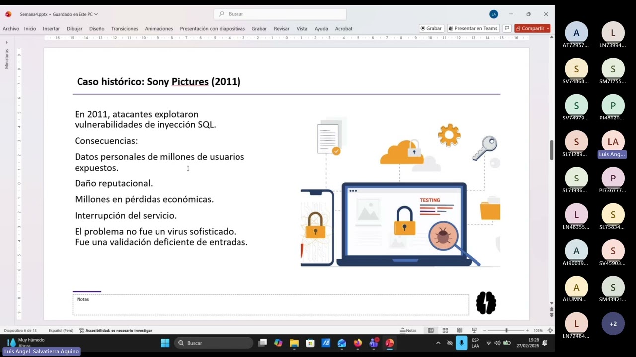 SESION 5  DESARROLLO DE APLICACIONES SEGURAS DESARROLLO DE SISTEMAS FRONT Y BACK  2026.02.27