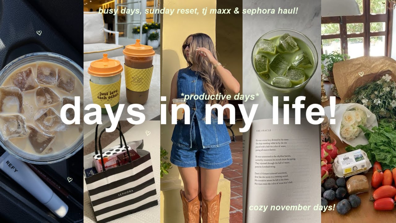 VLOG!🍵 productive & busy days, monthly reset routine, sephora & tj maxx haul!