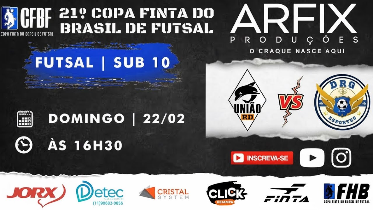 UNIÃO RD x DRG - FUTSAL | SUB 10