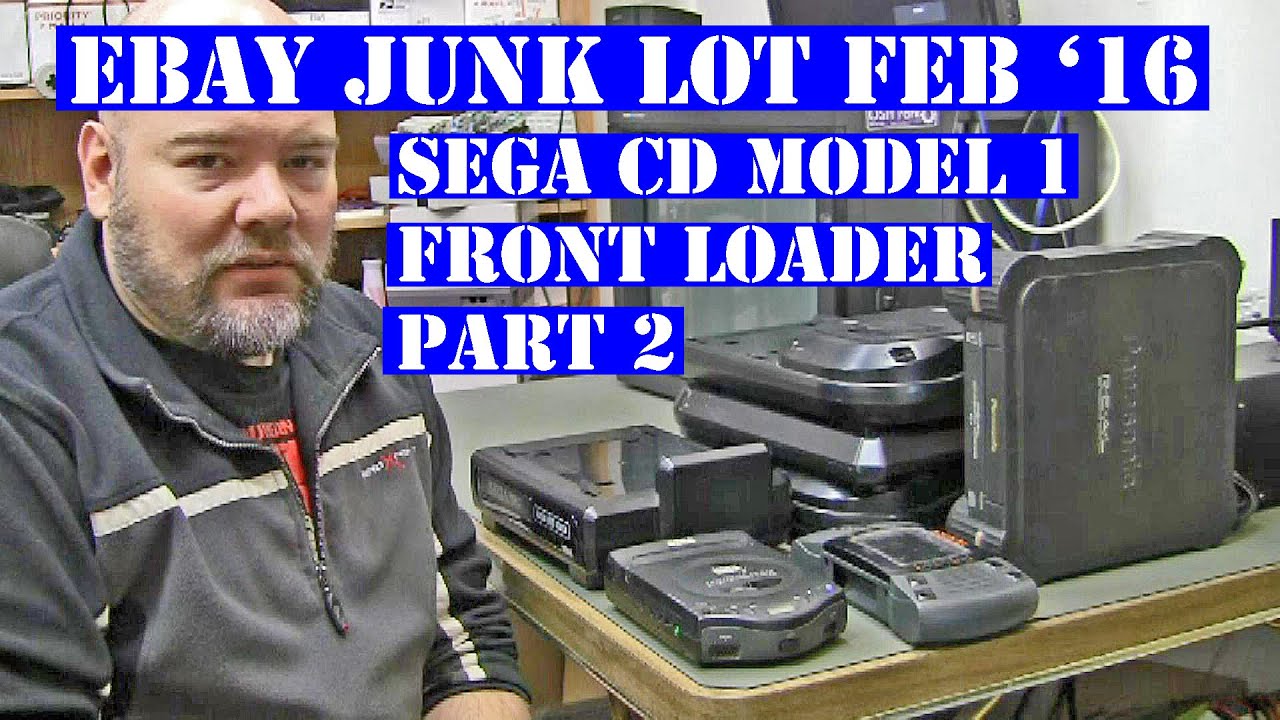 Ebay junk lot Feb '16 - Pt 2 - sega genesis cd model 1 front loader