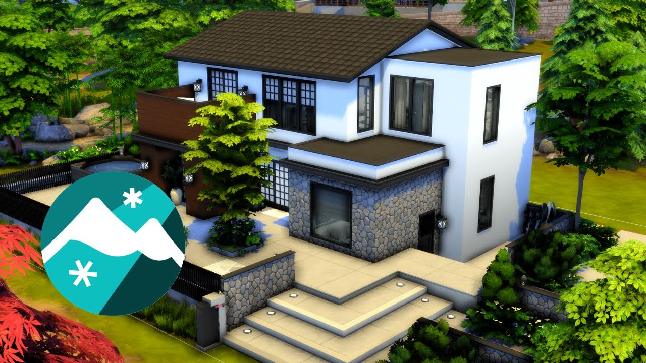 Winter Olympic Snowboarder's Modern Home | The Sims 4 Snowy Escape: Speed Build