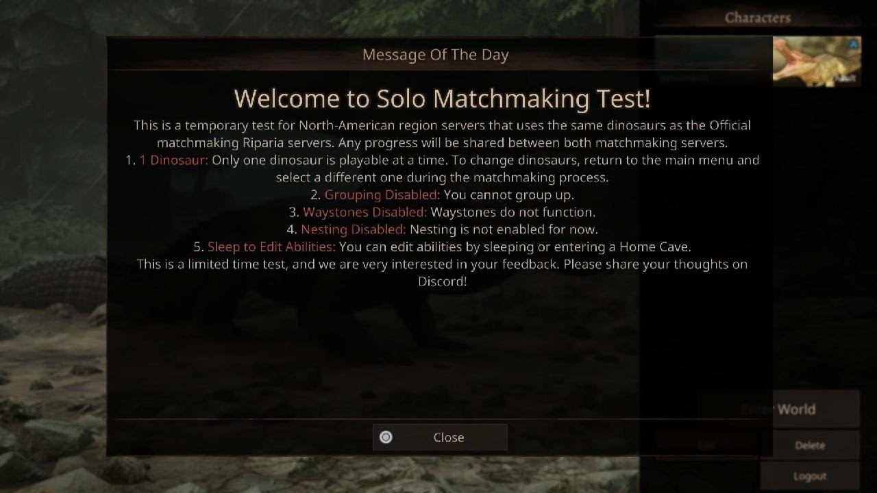 Path of Titans Solo Matchmaking, Sarc v young Tylo