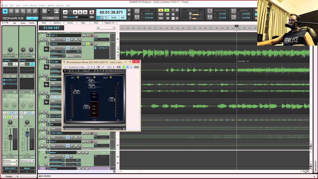 tutorial de audio conceptos de compresion y mezcla (clase online tiempo real)