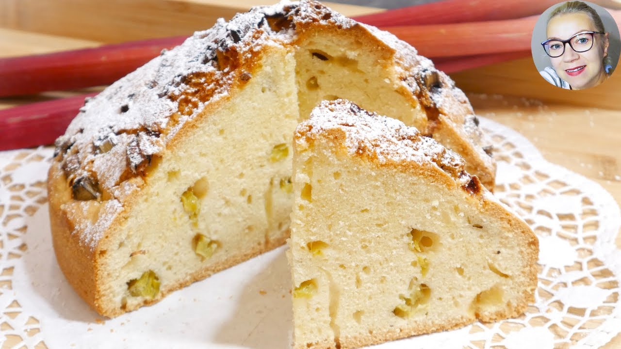 Pyszne i łatwe ciasto z rabarbarem w Air Fryer COSORI - frytkownicy beztłuszczowej. Becia gotuje.