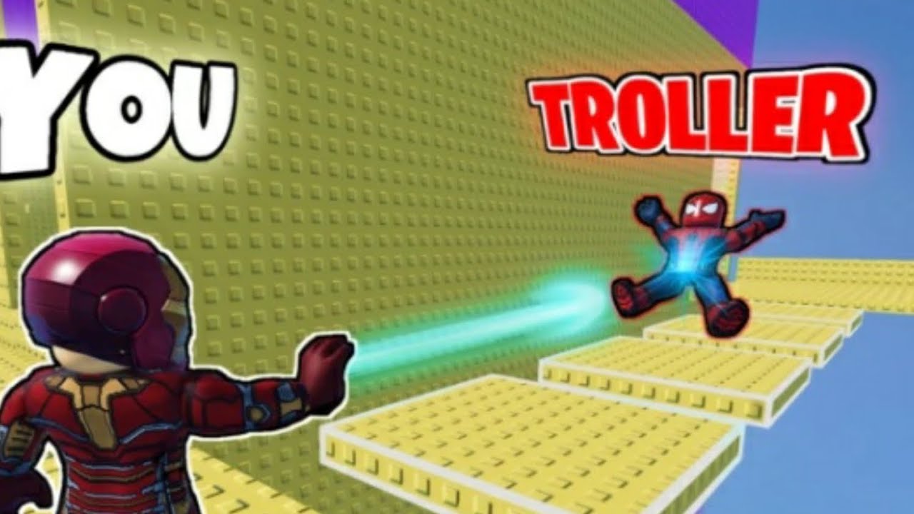 Super hero troll tower #roblox #trending 