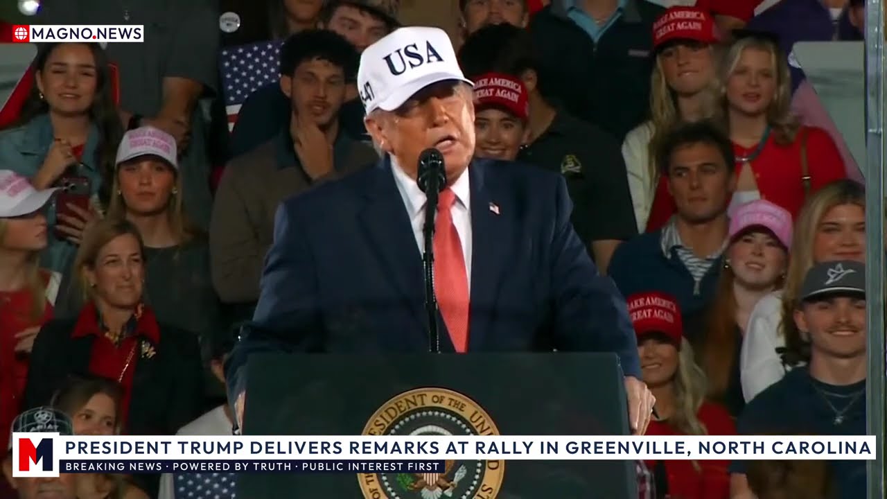 🇺🇸 President Trump Holds MAGA Rally in North Carolina at Pitt-Greenville Airport [LIVE]