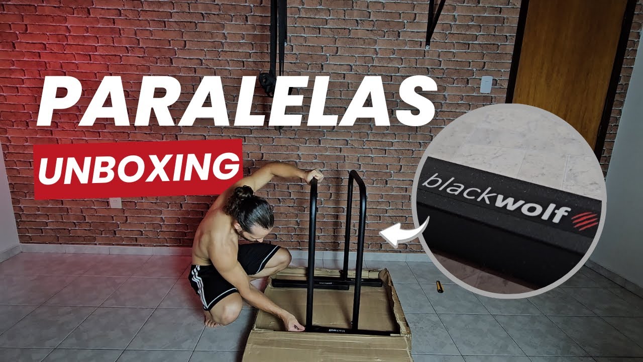 UNBOXING: Barra paralela de chão 80cm Blackwolf