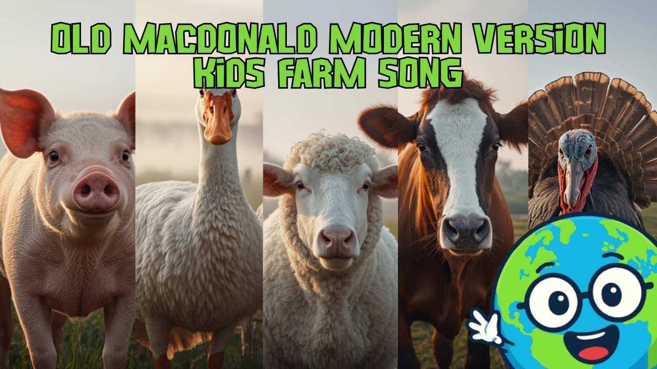 Old MacDonald Had a Farm | Modern Version for Kids | Fun Learning Song