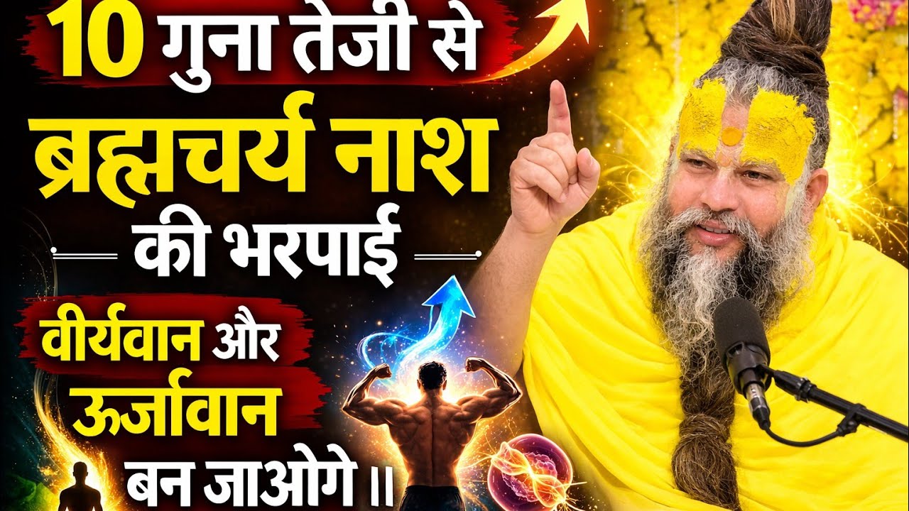 10 गुना तेजी से ब्रह्मचर्य नाश की भरपाई | वीर्यवान और ऊर्जावान कैसे बनें | Premanand Ji Pravachan