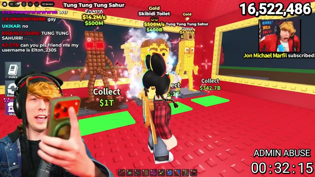 KreekCraft on Twitch confessing his Valentine Love to Tung Tung Tung Sahur @kreekcraft