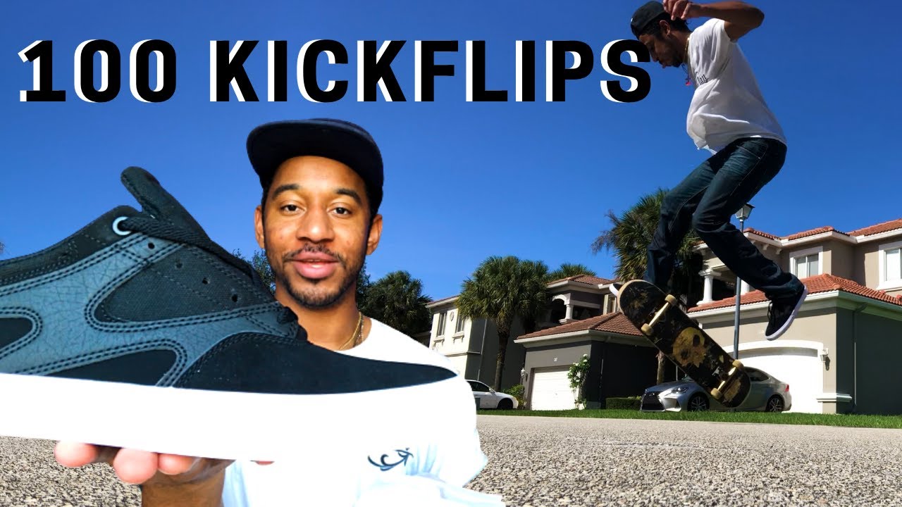 100 Kickflips with VARIATIONS in the DC Kalis Vulc Shoes
