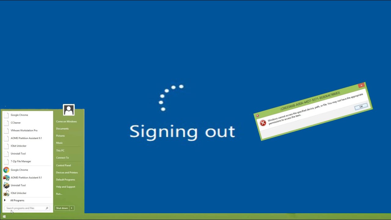 Corrupting users in Windows