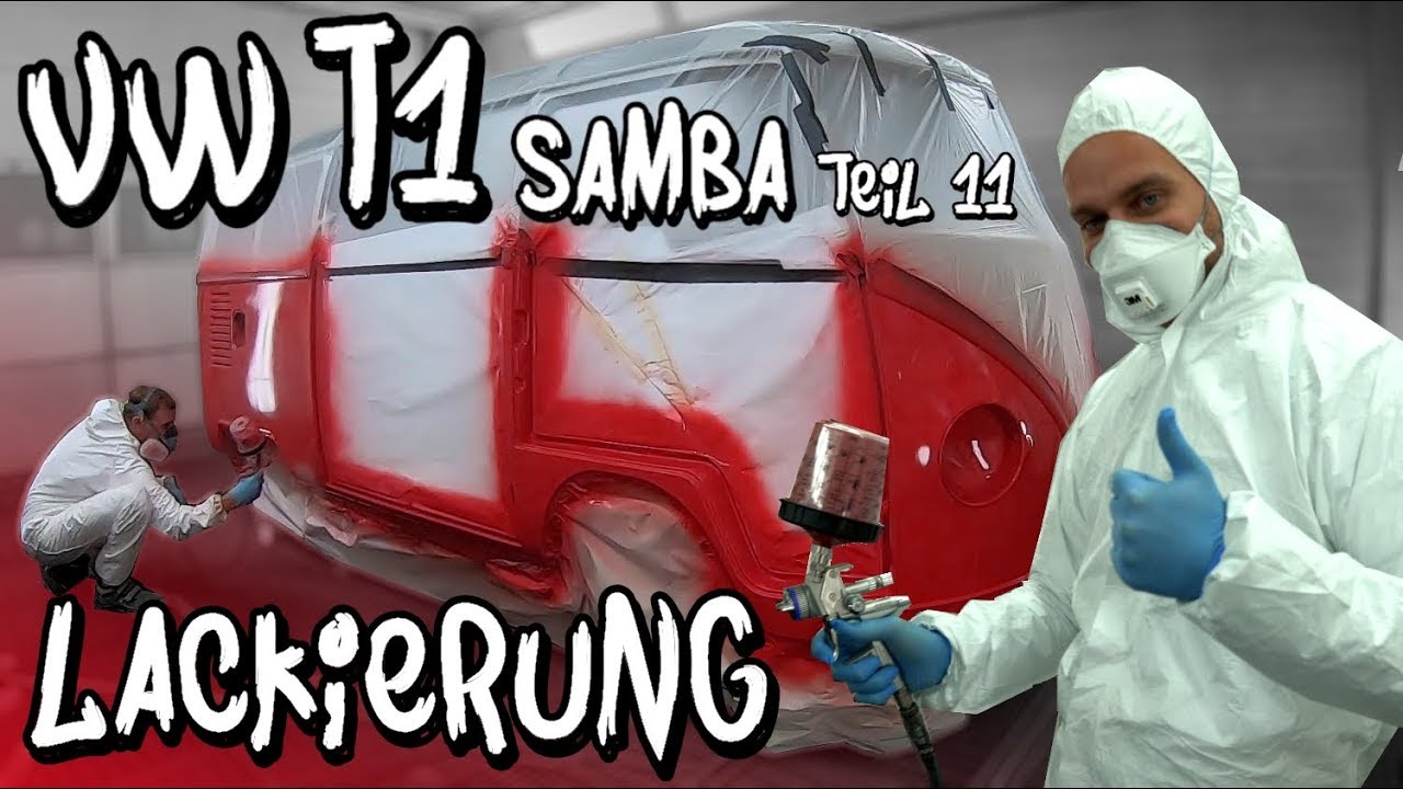 Der VW T1 Samba wird lackiert und Philipp muss mit an die Pistole! | Philipp Kaess |