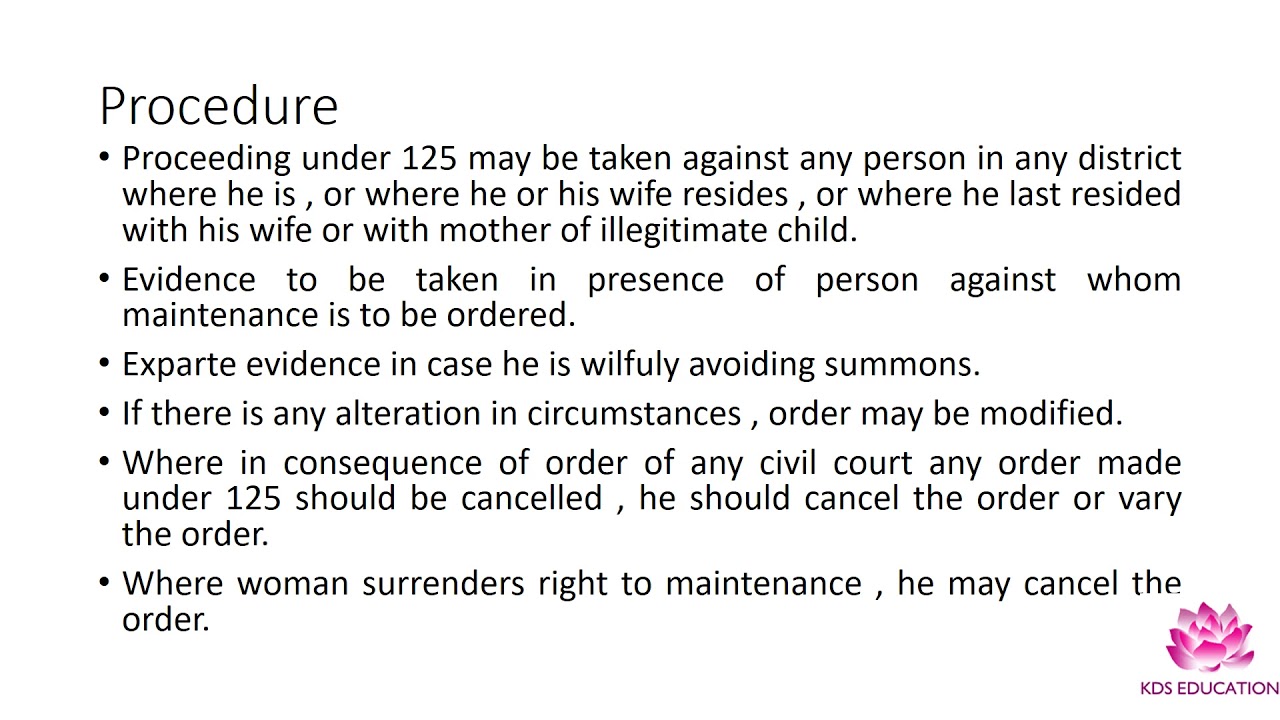 maintenance under 125 Crpc