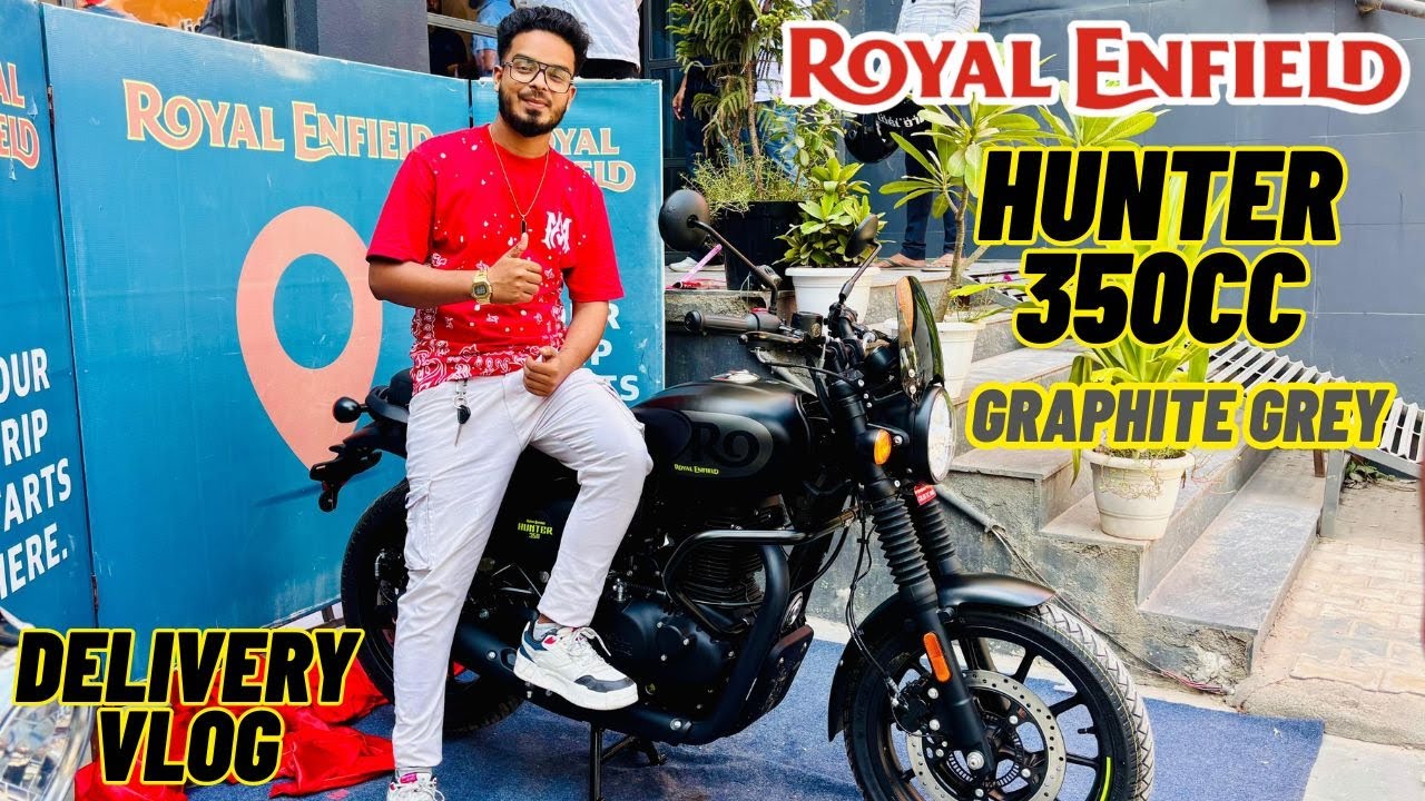 Royal Enfield Hunter Graphite Grey 350 Delivery🔥Bought New Hunter 350CC🔥Hunter Graphite Grey