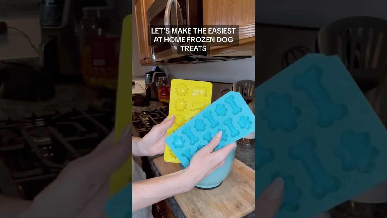 DIY frozen dog treats! Would you make these?🐶 Follow for more🤗 #diy #frozentreats #dogs #doglove