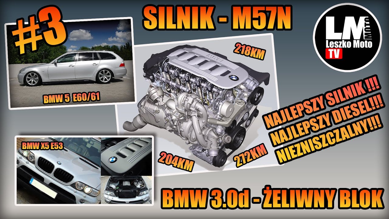 BMW SILNIK 3.0d M57N NAJLEPSZY DIESEL OD BMW