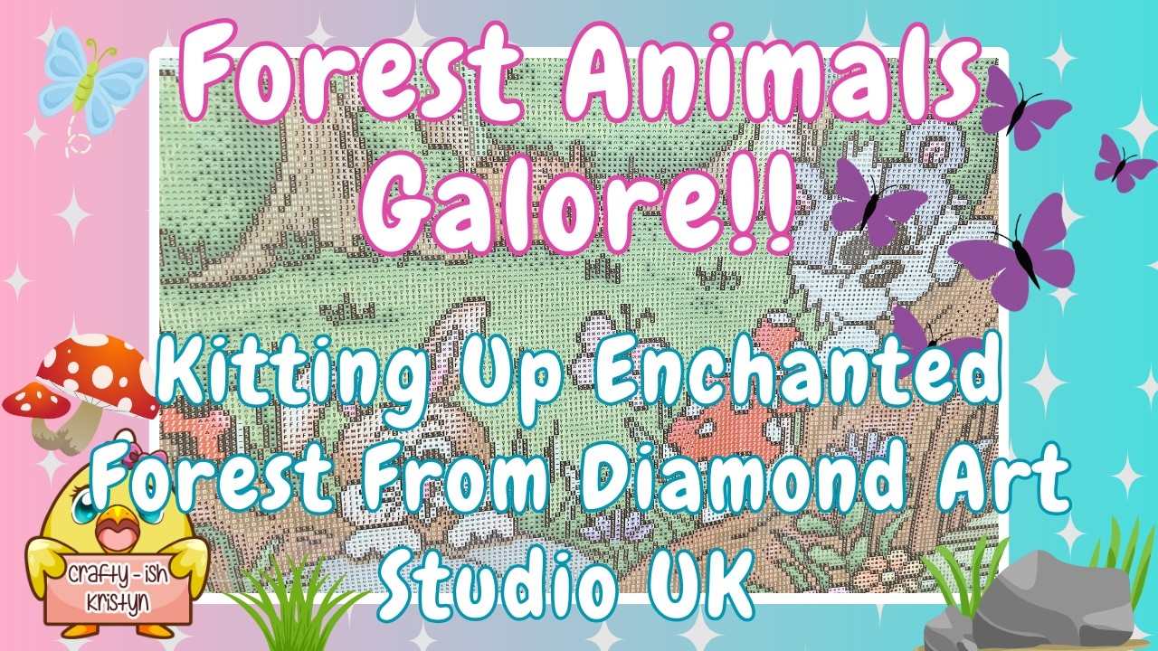 Лесные животные в изобилии! Создание волшебного леса от Diamond Art Studio UK.