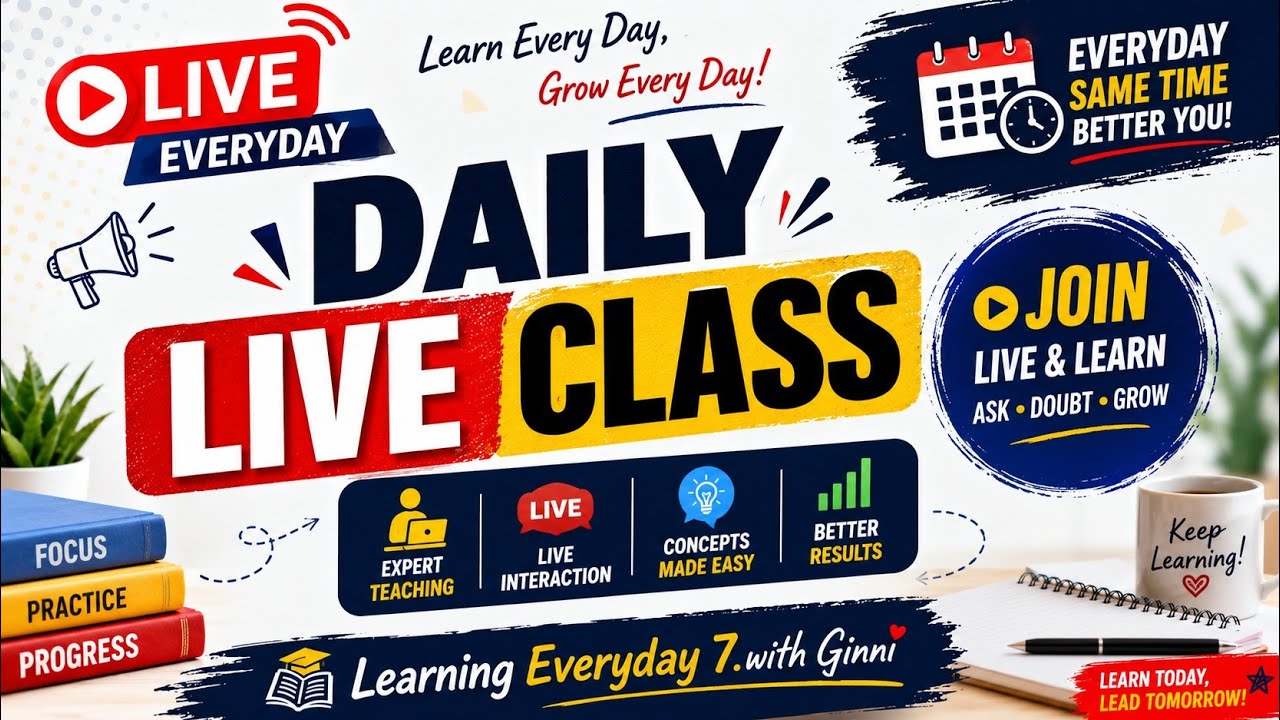 Live Now | Class [8/9/10] [Subject] Chapter [__] Full Explanation 📚 | LearningEveryday7withginni