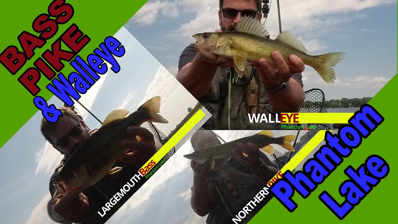 Kayak Fishing Bass, Pike and Walleye Fishing on Phantom Lake; Shearwater 125;(Mukwonago)