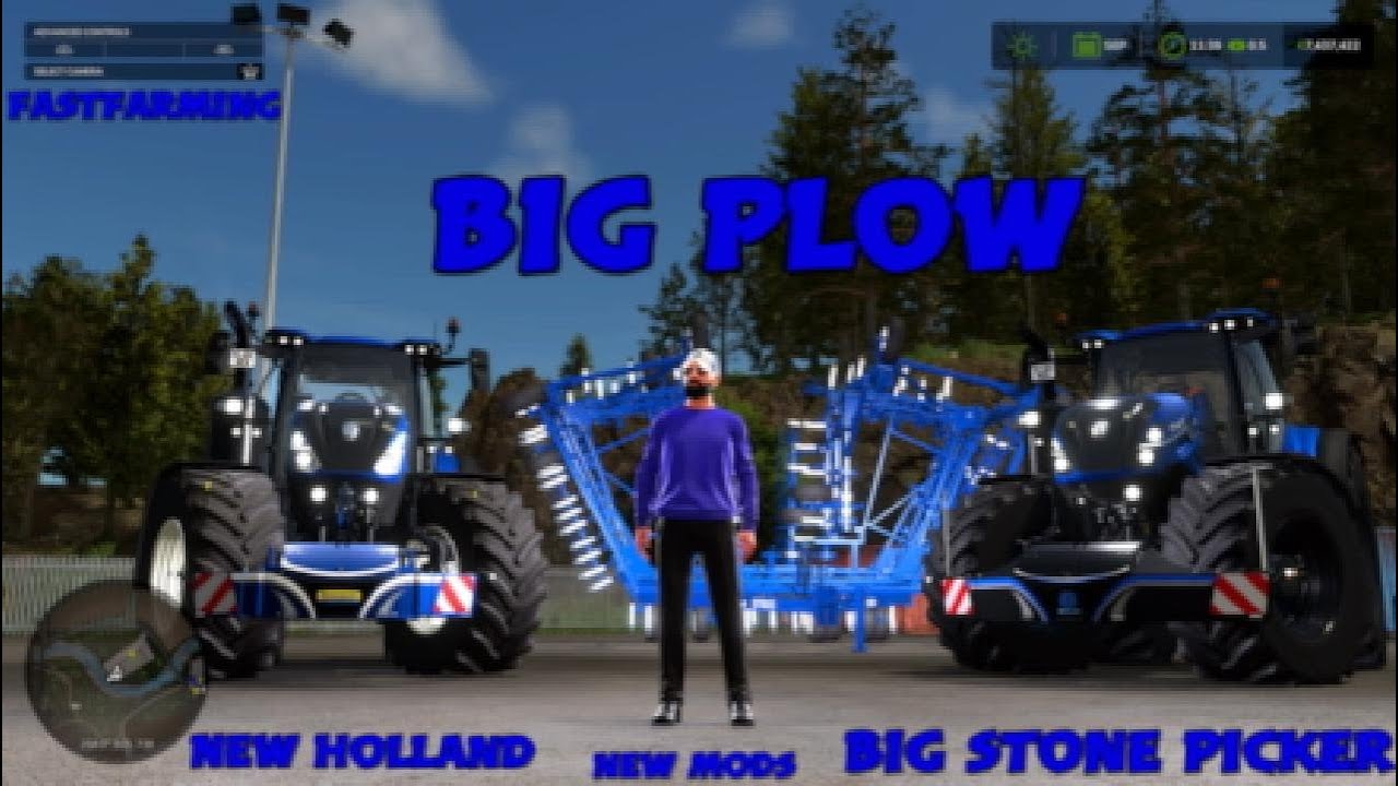 #fs25 #Tips&tricks - Big Plow (Cultivator & Subsoiler) | Big New Holland T7 440 | Big Stone Picker