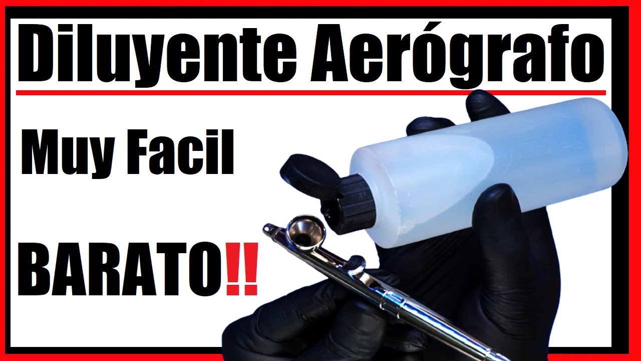Como hacer diluyente acrílico casero para aerógrafo//Tutorial aerógrafo en español//impresion 3D
