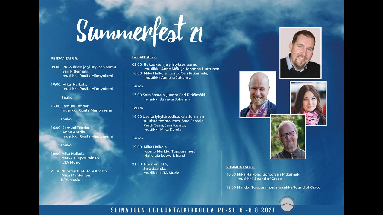 SUMMERFEST PE 6.8.2021 // klo 16.00 Samuel Tedder, Anne Anttila
