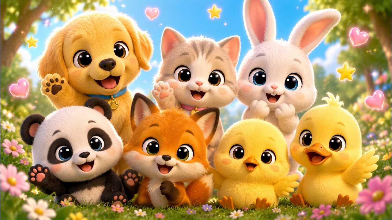 Peek-a-Boo! 🐶🐰 Baby Animals Song | Nursery Rhymes & Kids Songs
