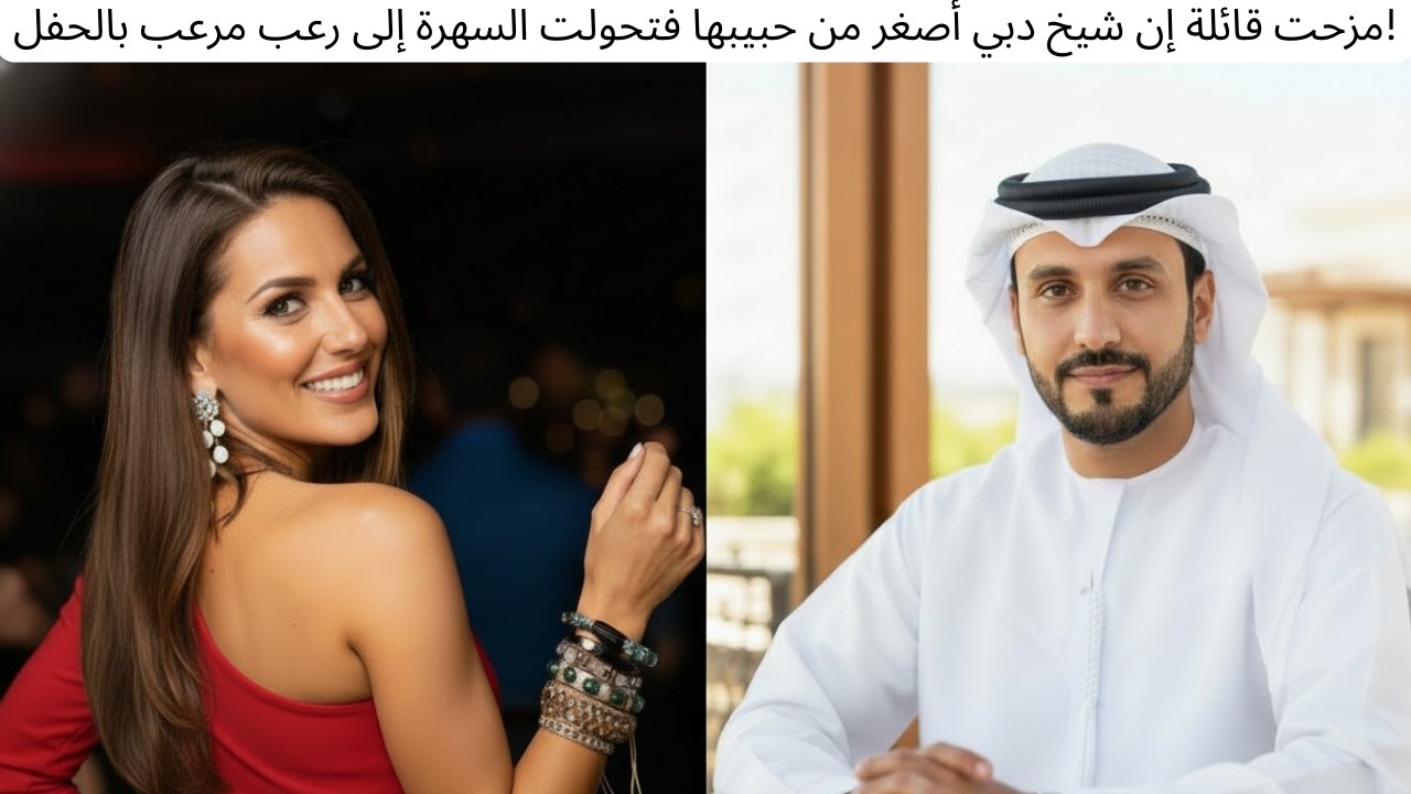 مزحت قائلة إن شيخ دبي أصغر من حبيبها فتحولت السهرة إلى رعب مرعب بالحفل!