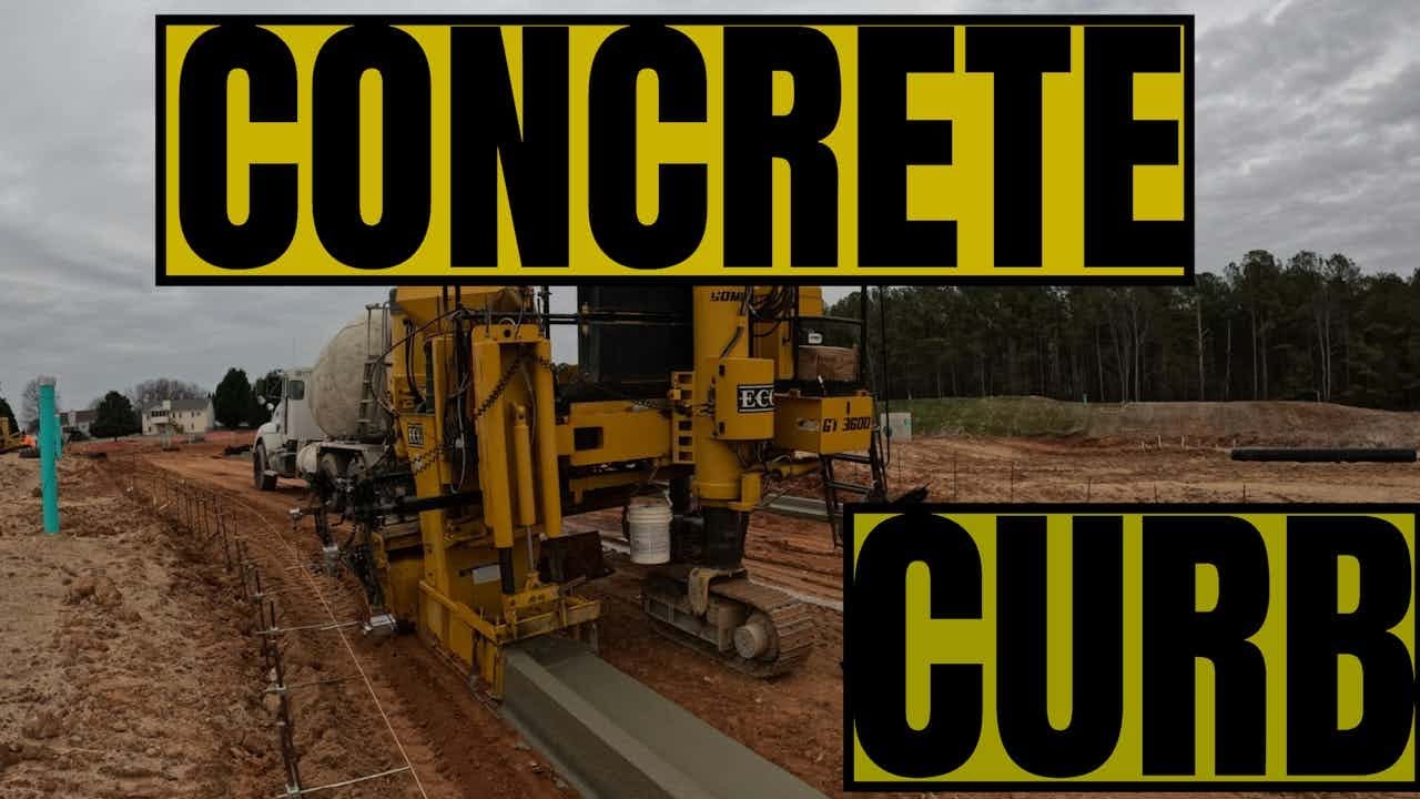 Concrete Curb Pour | Mixer Truck 2-16-24