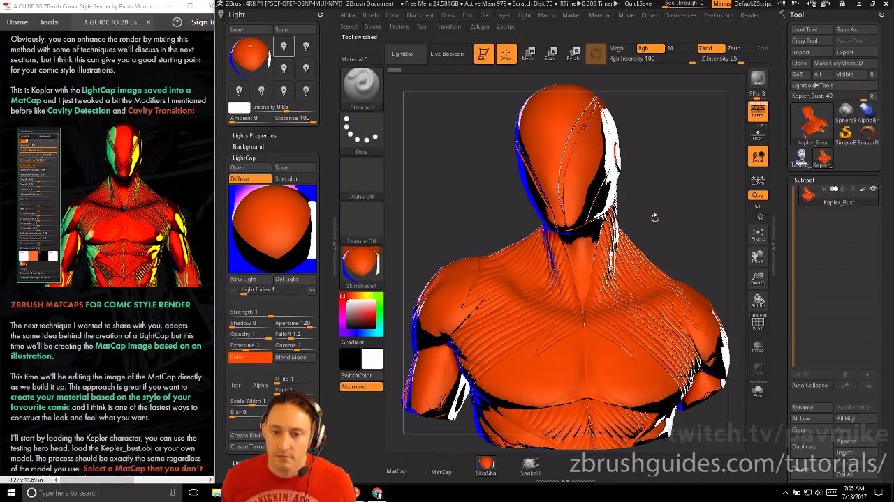 Pavwork17 : Stylized ZBrush Rendering Part 1 07/13/2017