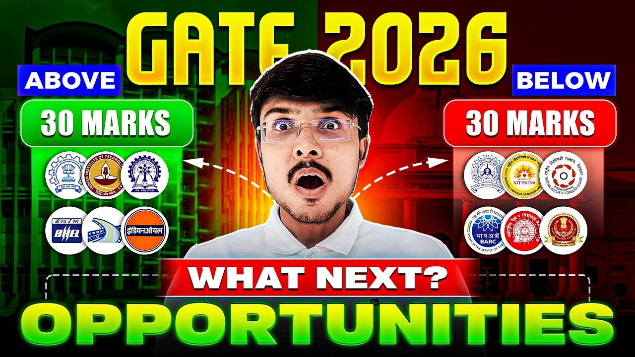 GATE 2026 Marks Vs Opportunities &ndash; Best M.Tech & PSU Options Explained !