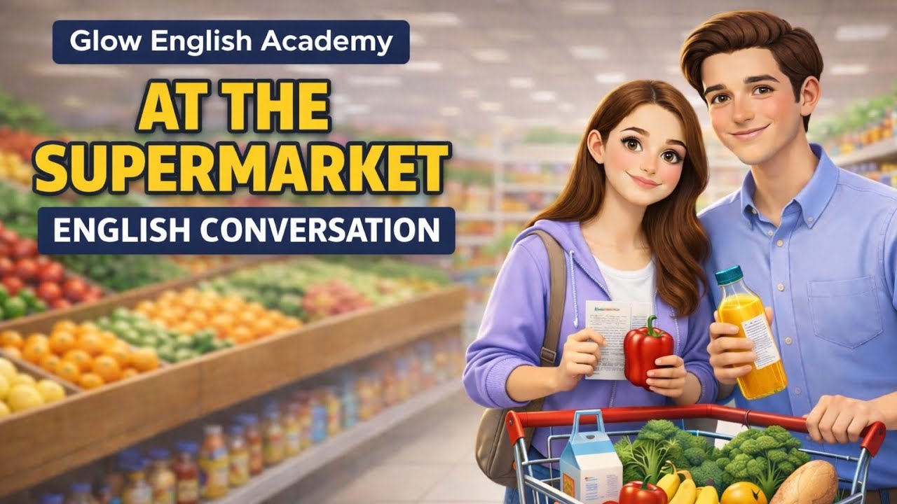 AT THE SUPERMARKET | English Conversation Practice